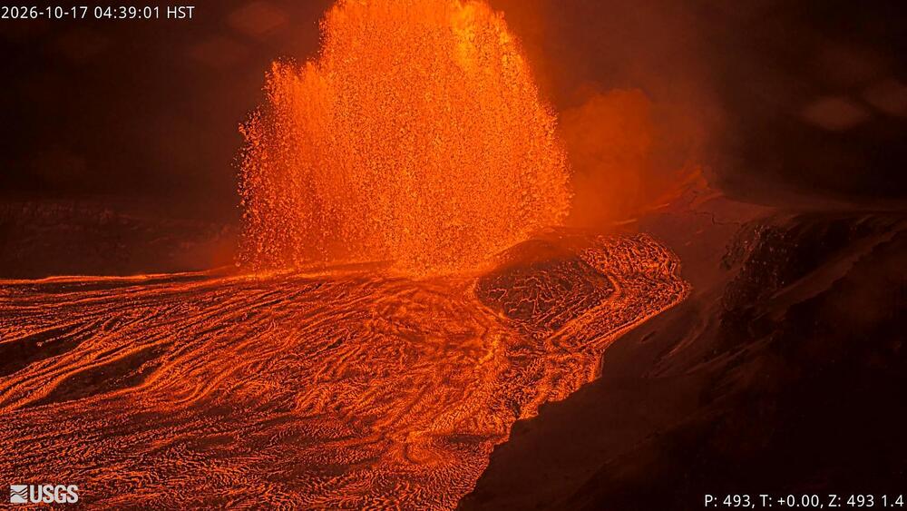 キラウエア火山（ハワイ）：55回目の溶岩噴泉活動が開始