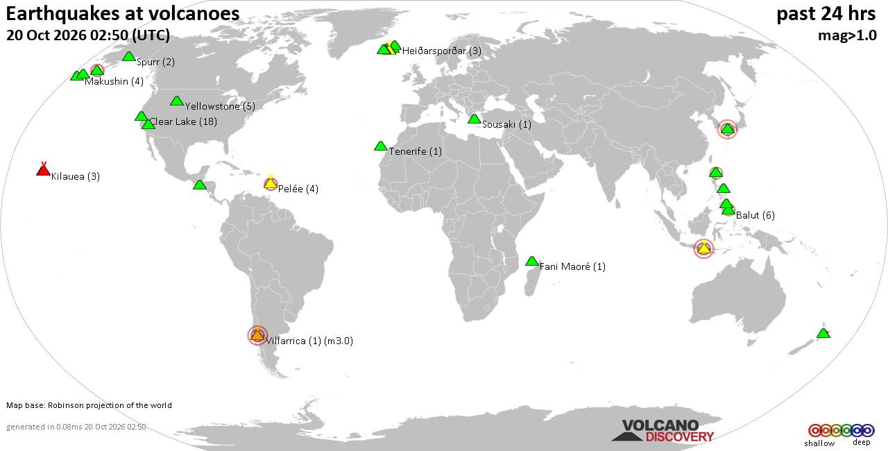 Volcano earthquake report for Tuesday, 20 October 2026
			