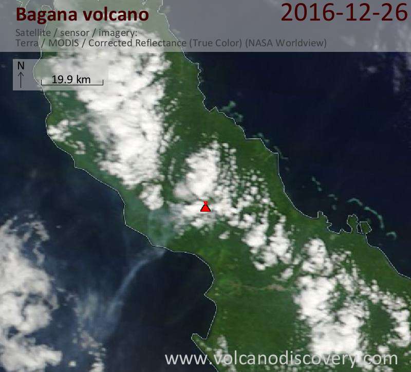 Satellite image of Bagana volcano on 26 Dec 2016