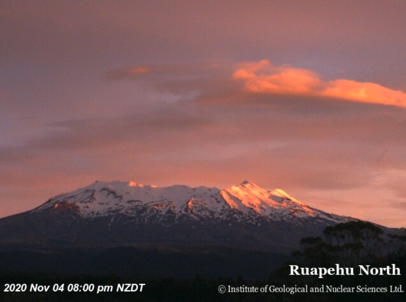 Ruapehu volcano today (image: GeoNet webcam)