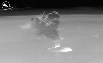 Infrared image of Nishinoshima volcano (image: JCG)