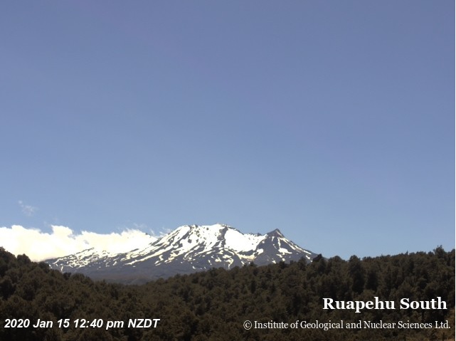 Ruapehu volcano today (image: Geonet)