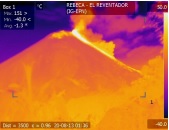 Thermal image of the lava flow from Reventador volcano (image: IGEPN)
