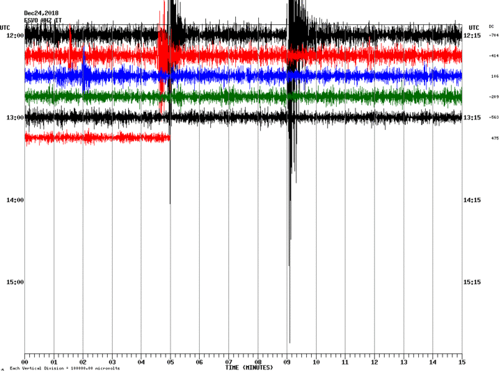 Current seismic signal from ESVO station (image: INGV Catania)