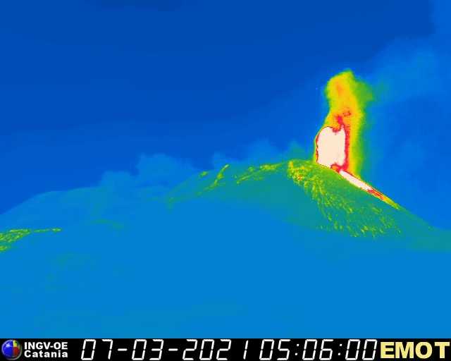 Corresponding view through the thermal webcam of INGV at the same site