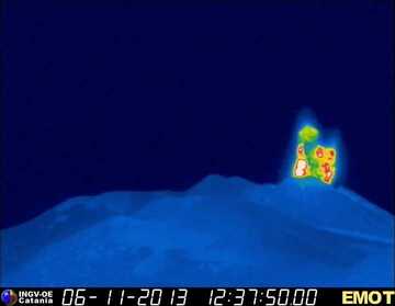 Thermal image of an explosion of the NSEC