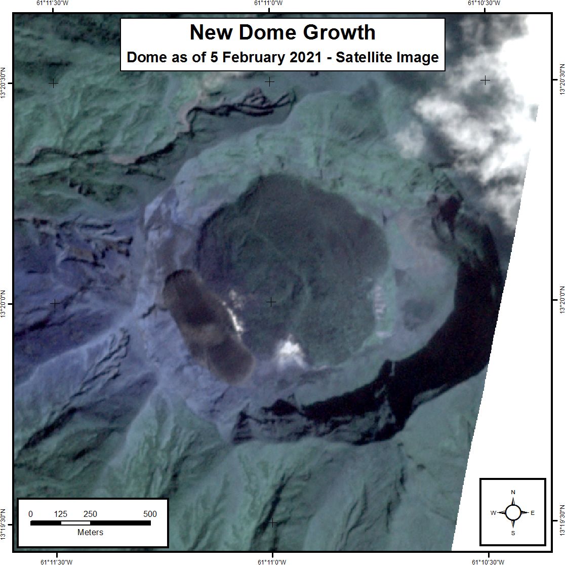 Soufriere St Vincent Volcano West Indies St Vincent Activity Remains Unchanged Growing Lava Dome Continues In Lateral Direction Volcanodiscovery