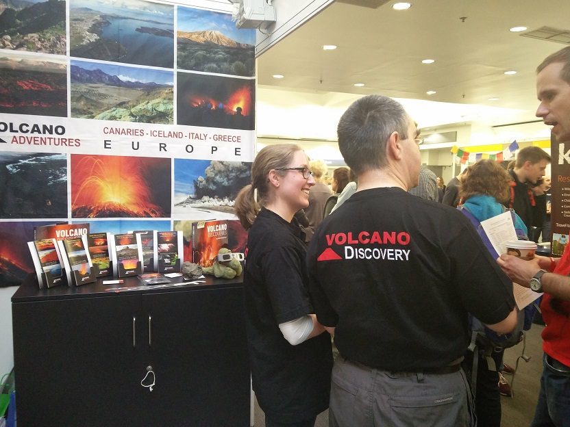 Both on Saturday and Sunday we were continuously informing interested adventure travelers about our volcanic expeditions...