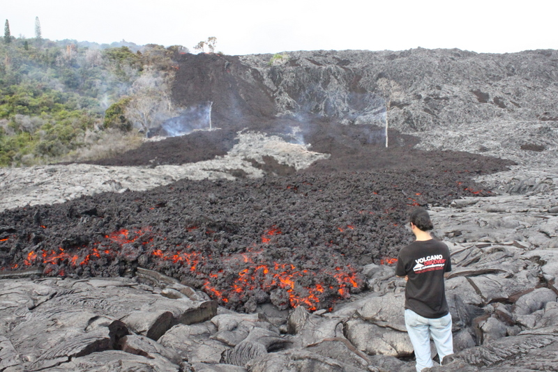 `A`a lava flow on Kilauea, December 4, 2011.
