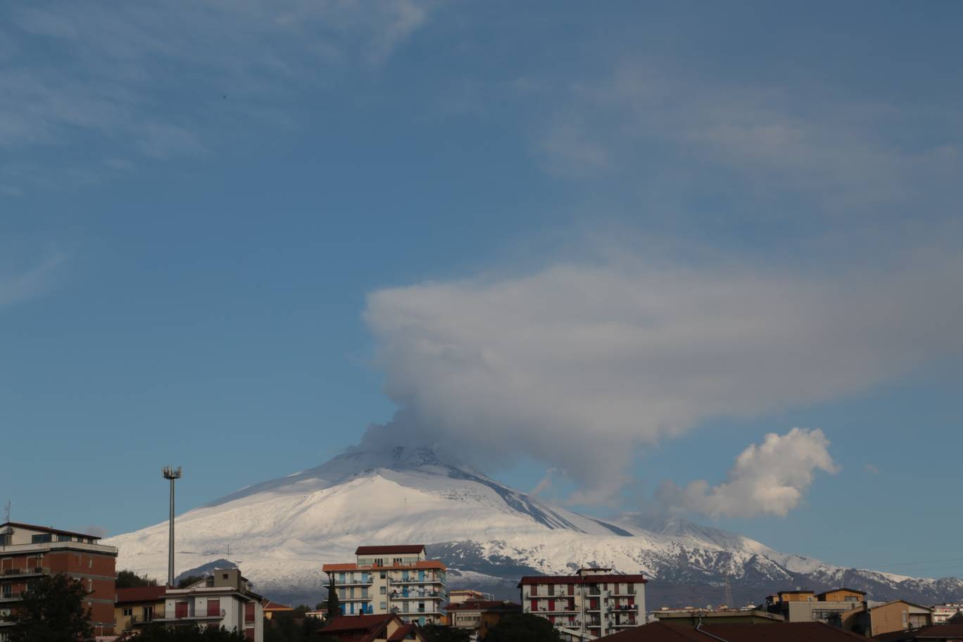 view of Etna this morning from Catania