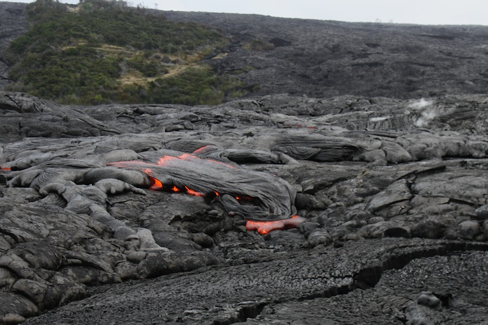 Lava flows on March 27, 2012