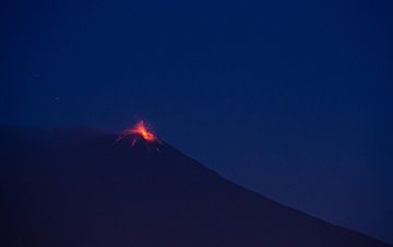 Strombolian activity at Etna's NSEC  seen from Catania