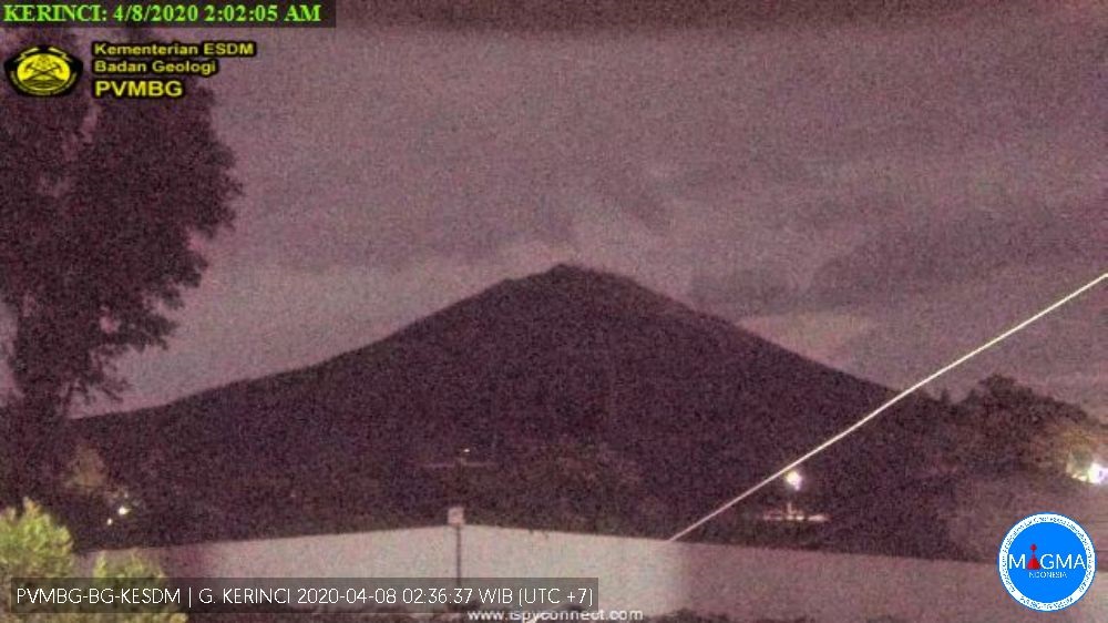 Kerinci volcano yesterday (image: PVMBG)