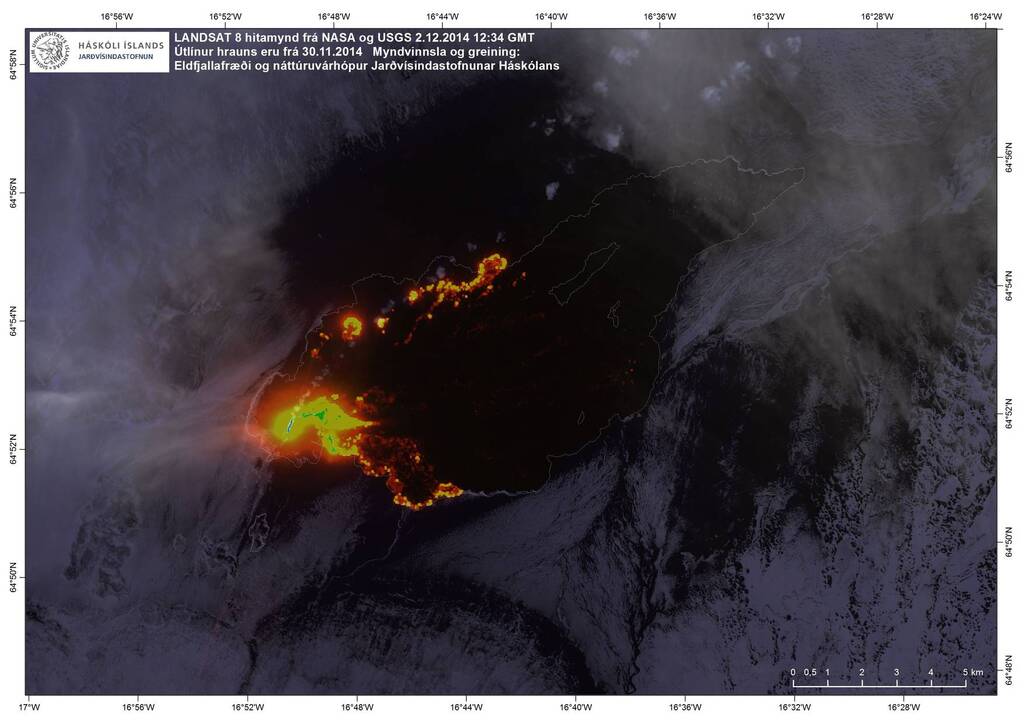 Landsat-8 image of the area of the eruption (NASA)