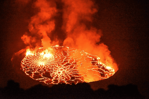 Nyiragongo lava lake. Photo Credit: Wiki Commons.