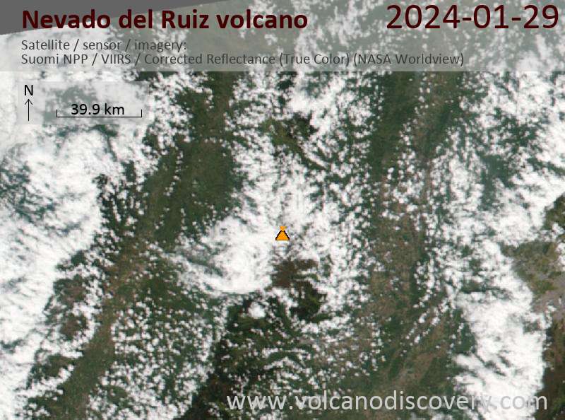 Nevado Del Ruiz Volcano Volcanic Ash Advisory NEW VA EMS To 21000 Ft   Ruiz Satellite 2024 1 30 