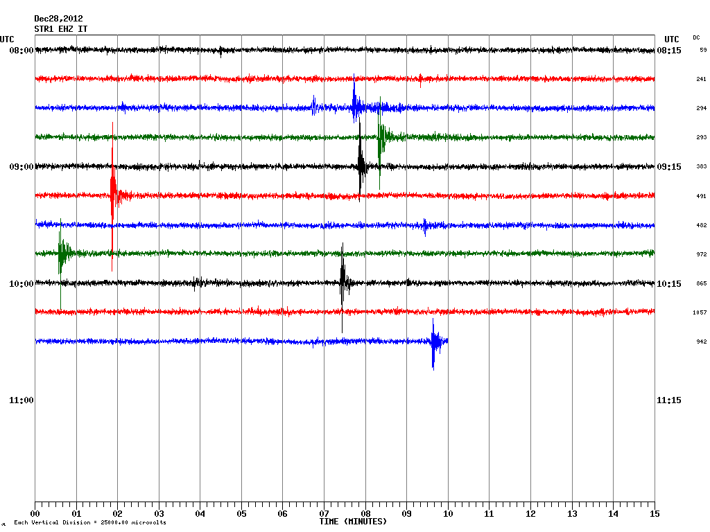 Current seismic signal (INGV)