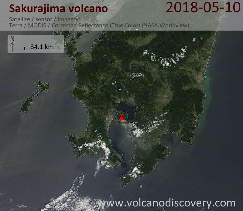 Sakurajima Volcano Volcanic Ash Advisory: EXPLODED AT 20180510/1022Z ...