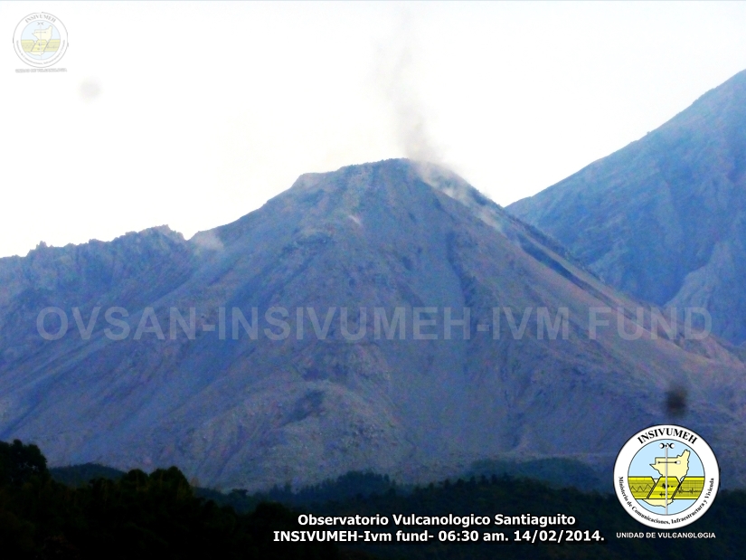Santiaguito volcano Friday morning