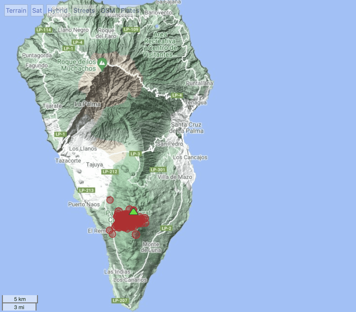 La Palma Volcano Canary Islands Strong Seismic Swarm Suggests Magma Intruding At Depth Volcanodiscovery