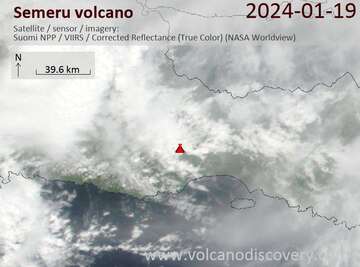 Volcanic Activity Worldwide 20 Jan 2024 Fuego Volcano Popocat Petl   Semeru Satellite 2024 1 20 S 