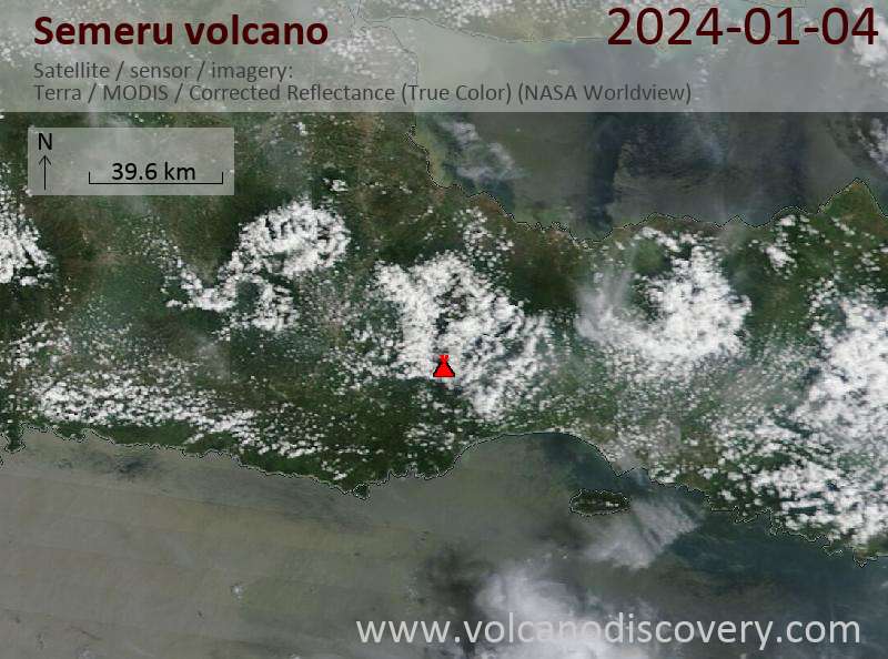 Semeru Volcano Volcanic Ash Advisory DISCRETE VA ERUPTION TO FL140 OBS   Semeru Satellite 2024 1 4 