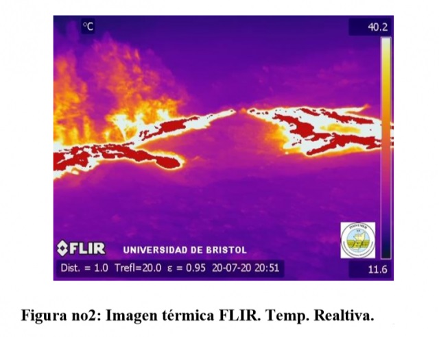 Thermal image at Pacaya volcano (image: INSIVUMEH)