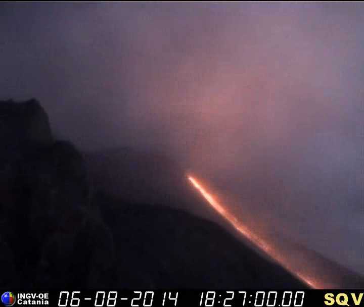 Lava flow on Stromboli this evening
