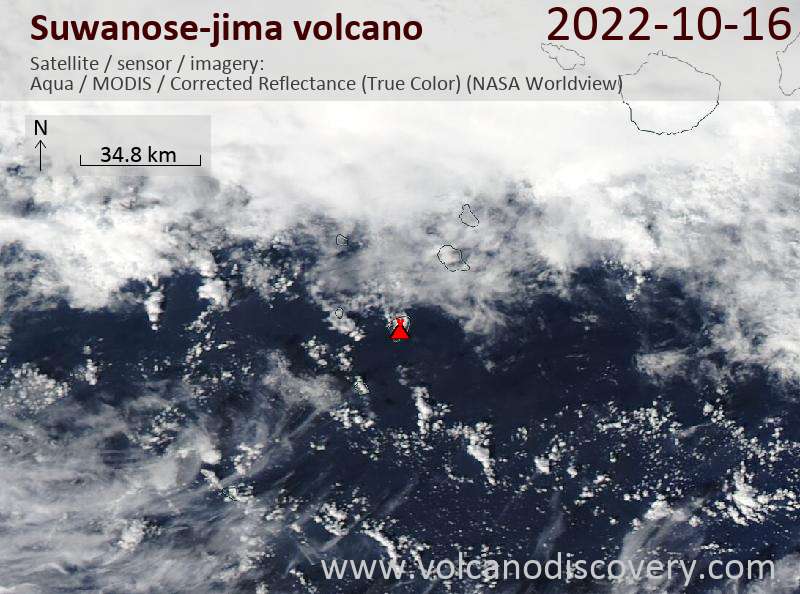 Suwanose-jima Volcano Volcanic Ash Advisory: EXPLODED AT 20221016/1706Z FL050 EXTD NW OBS VA DTG: 16/1700Z