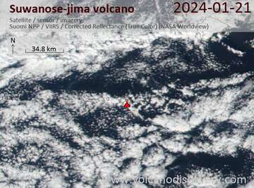 Volcanic Activity Worldwide 22 Jan 2024 Santiaguito Volcano   Suwanosejima Satellite 2024 1 22 S 