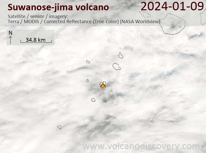 Suwanosejima Volcano Volcanic Ash Advisory ERUPTED AT 20240109/0824Z