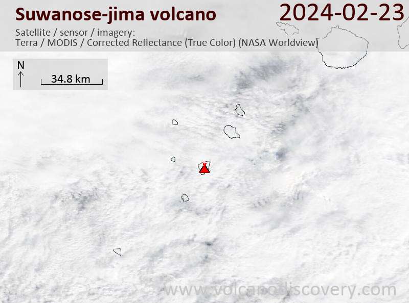 Suwanosejima Volcano Volcanic Ash Advisory ERUPTED AT 20240223/0802Z