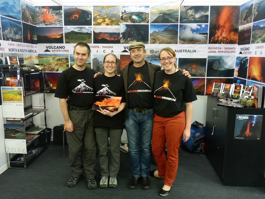 The Volcano-Adventures / VolcanoDiscovery team at the Adventure Travel Show 2017!