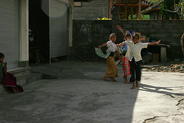 Children practising dance