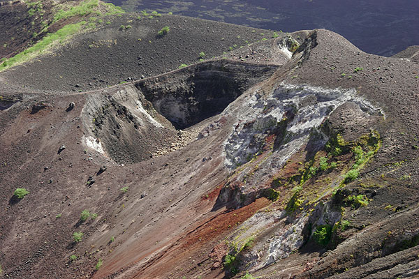 Crater row on the flank of Batur