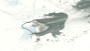 Ash emissions from Bristol island on 19 July 2016 (image: Terra/MODIS/NASA via South Sandwich Islands Volcano Monitoring Blog)