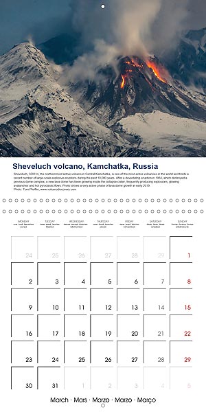 Volcano calendar 2020 - March preview