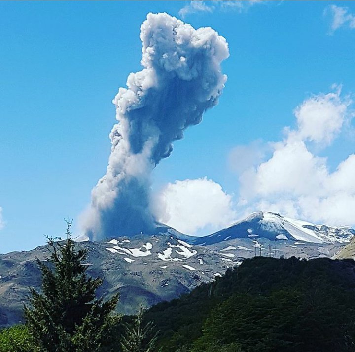 Nevados de Chillán volcano (Chile): occasional gas and ash emissions