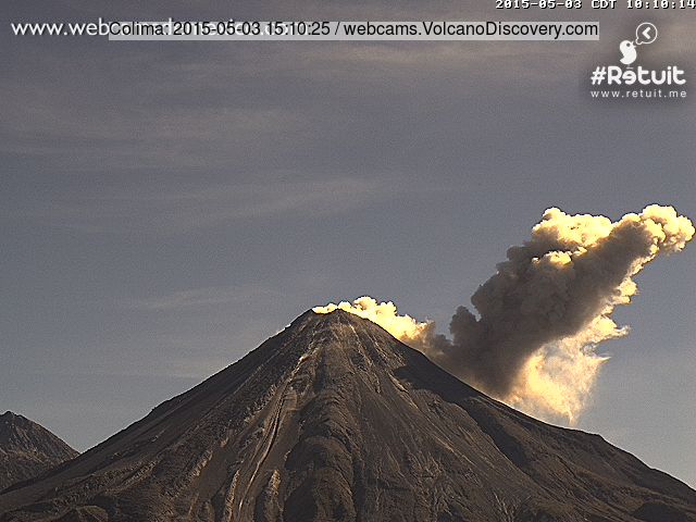 Eruption from Colima yesterday