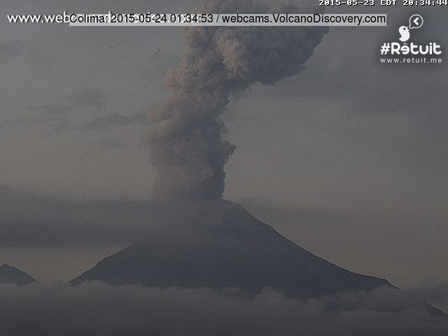 Eruption at Colima last evening (local time)