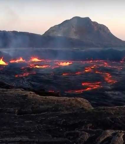 The lava lake of Erta Ale seen in late Dec 2015 (image: Enku Mulugheta)