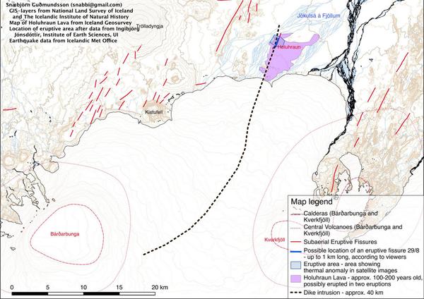 Updated map of the location of the eruptive fissure from 29 Aug (Univ. Iceland)