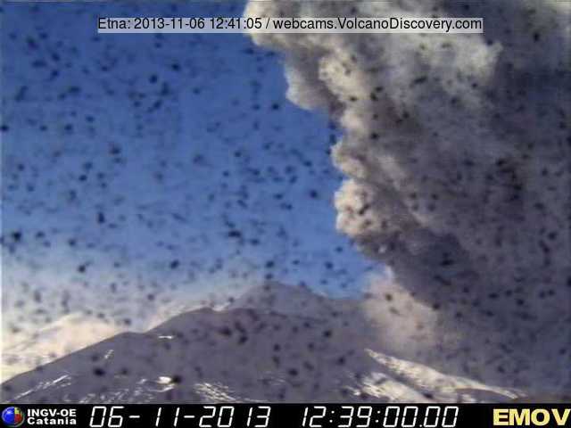 Ash emission from Etna's New SE crater