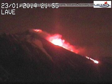 The lava flow from the fissure at the lower east flank of the NSEC