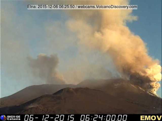 Ash plume from Etna's New SE crater (r)