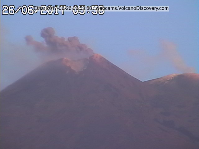 Ash puff from Etna's SE crater this morning (image: RadioStudio7)