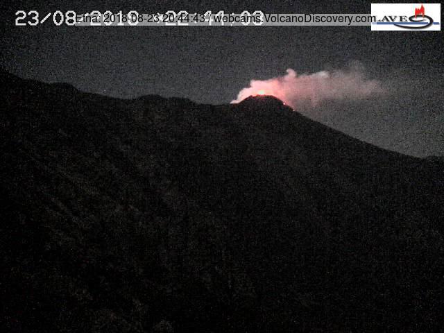 Strombolian activity from Etna's SE crater last night (LAVE webcam)