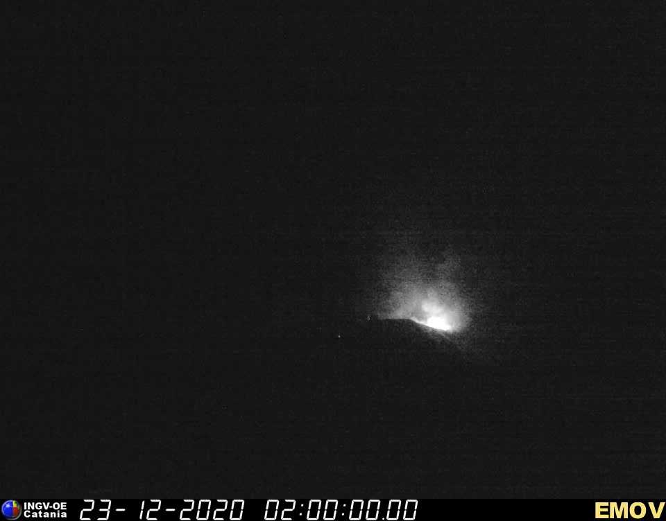 Strombolian eruption at the eastern vent early today