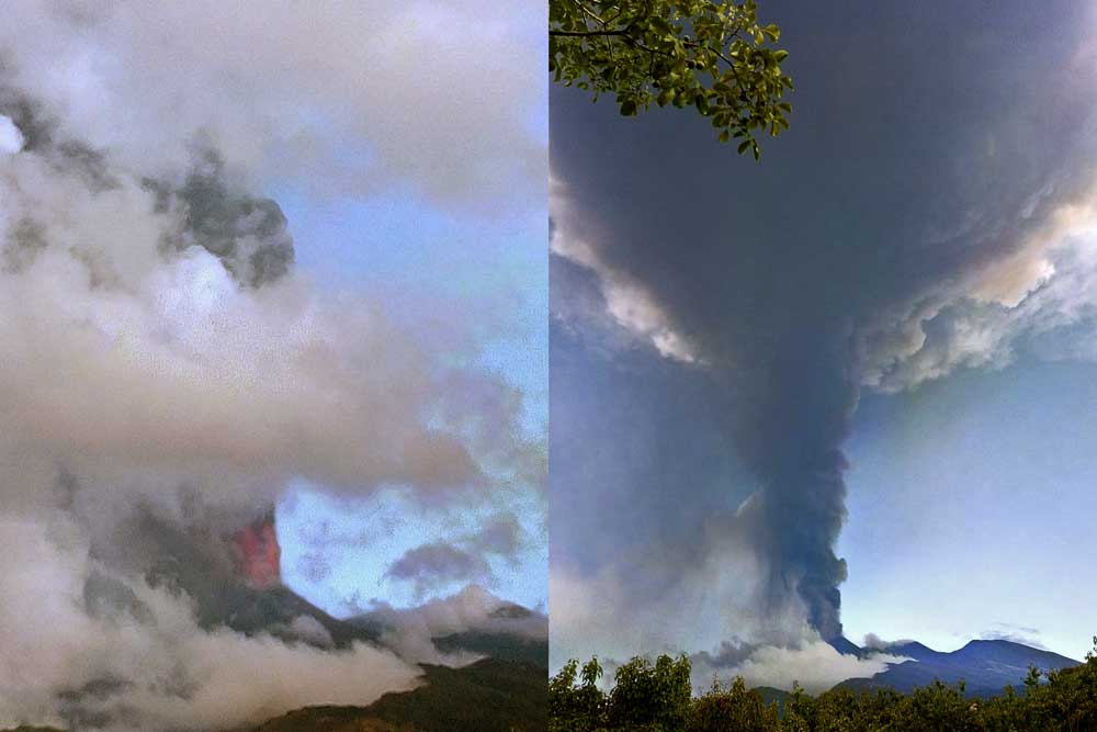 This morning's paroxysm at Etna (image: Franca Fulle)