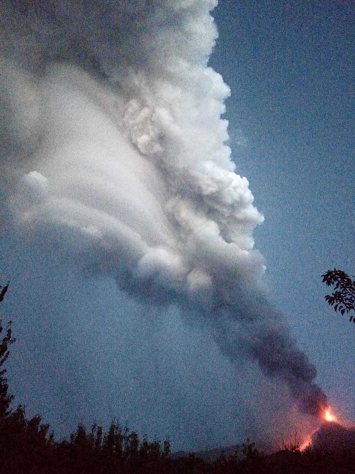 Lava fountain at Etna this morning (image: Franca Fulle)